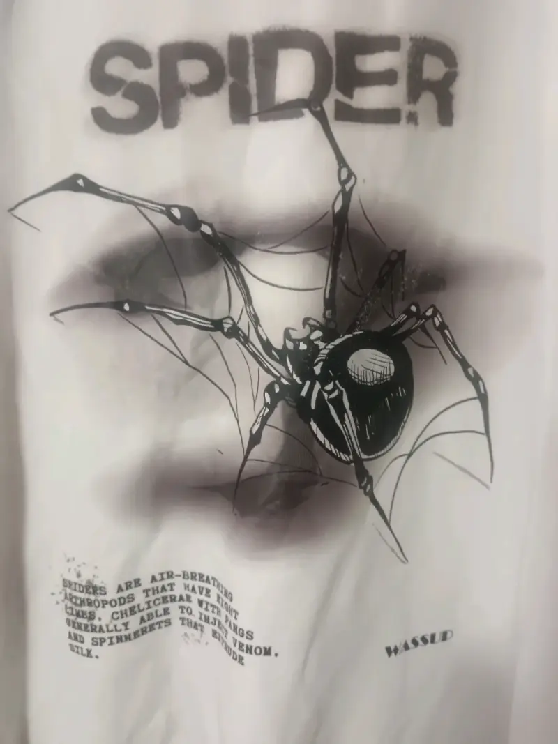 Polerón unisex Spider blanco y negro - 3