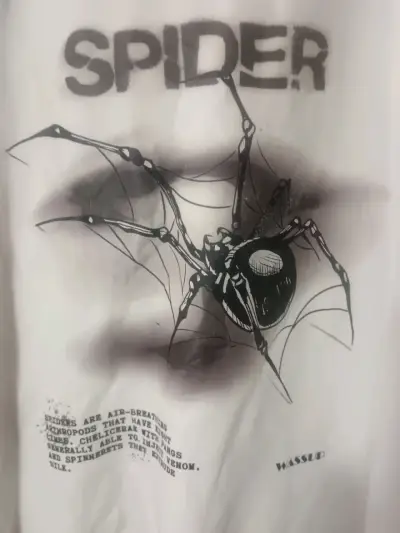 Polerón unisex Spider blanco y negro - miniatura 3