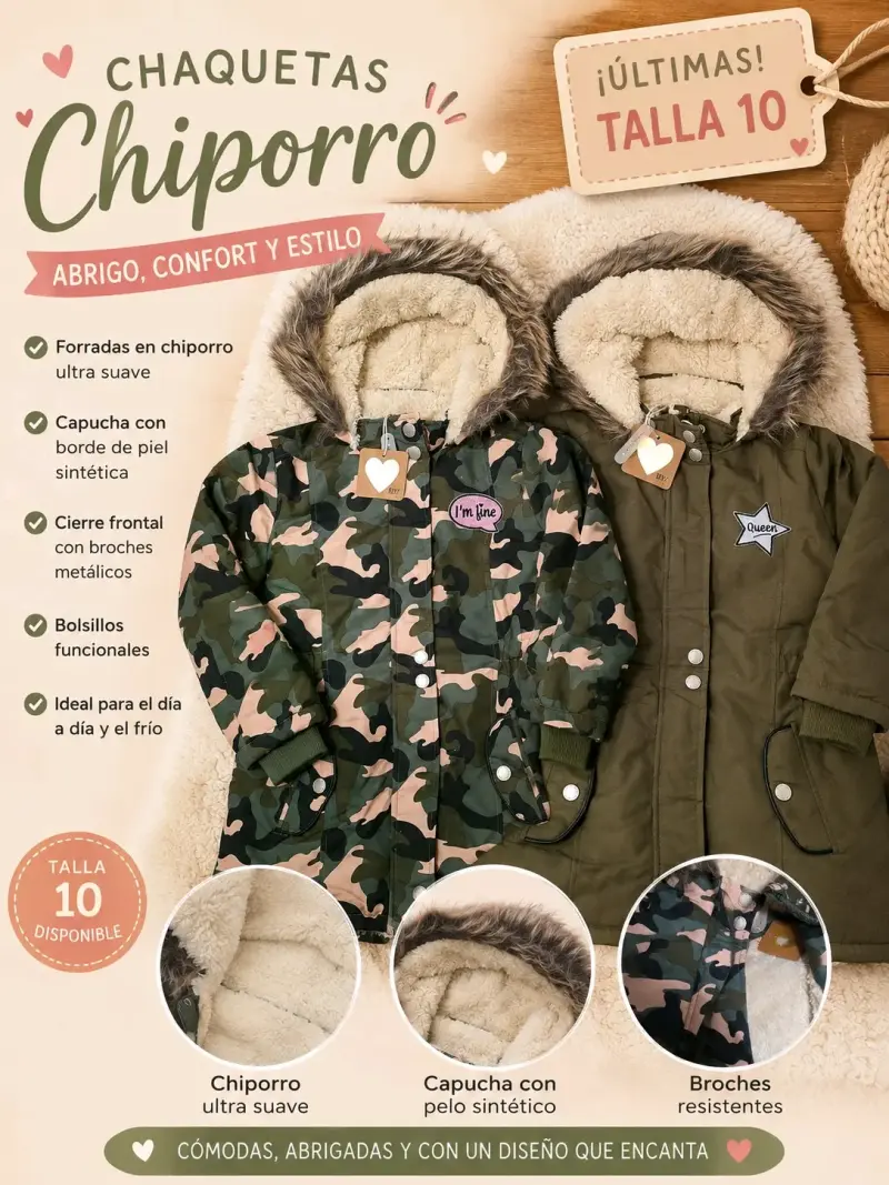 Chaqueta Chiporro Talla 10 con Capucha