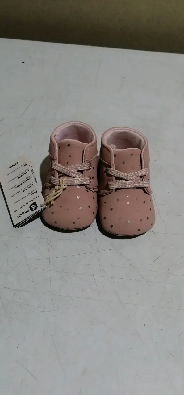 Zapatos de bebé Colloky rosados con estrellas - 2