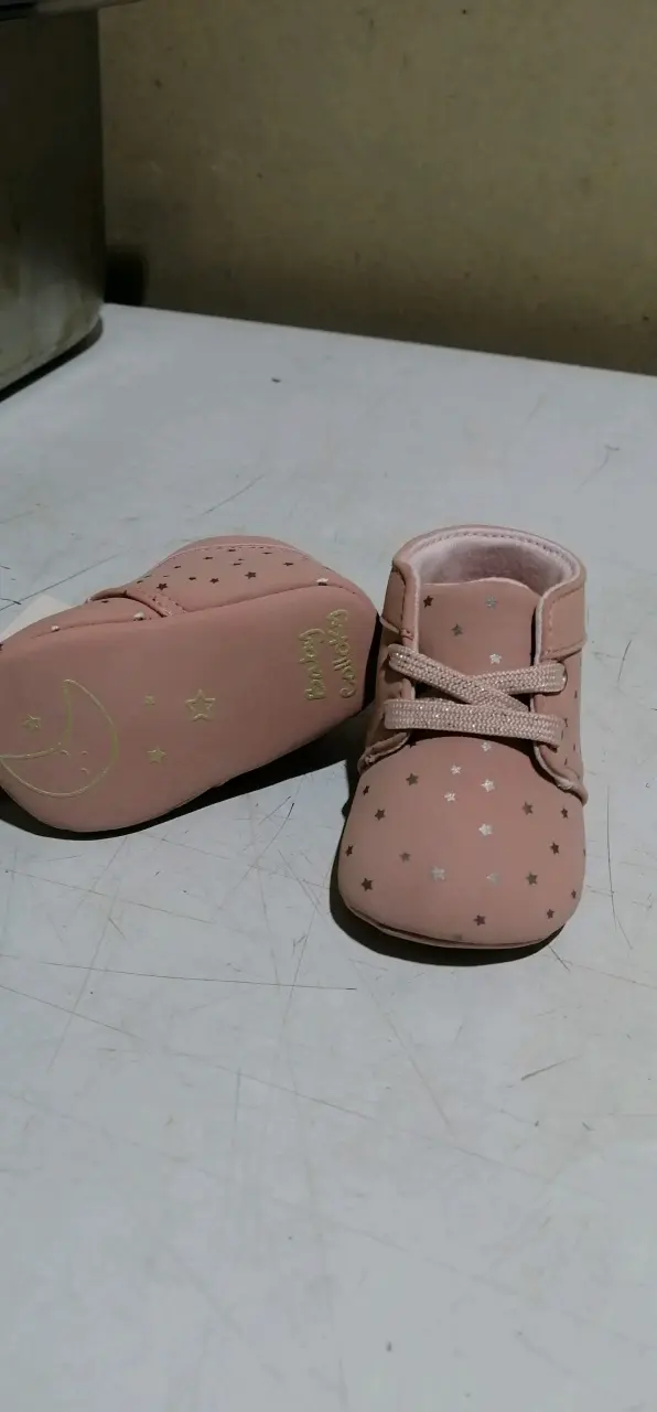 Zapatos de bebé Colloky rosados con estrellas - 3