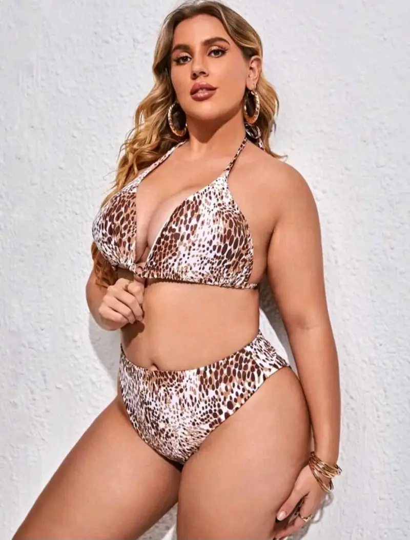 Bikini estampado animal print con pareo - 2