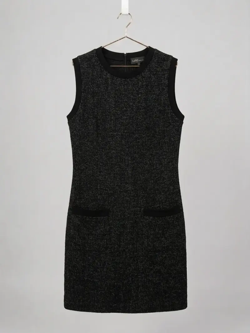 Vestido sin mangas gris oscuro elegante