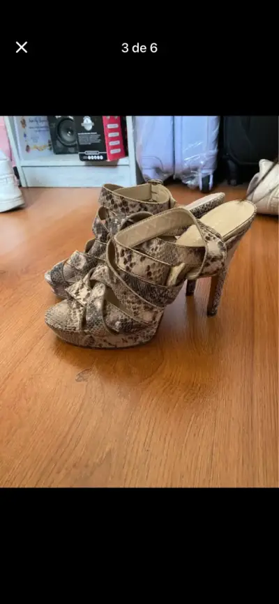 Sandalias de cuero estampado serpiente Karen Millen - miniatura 2