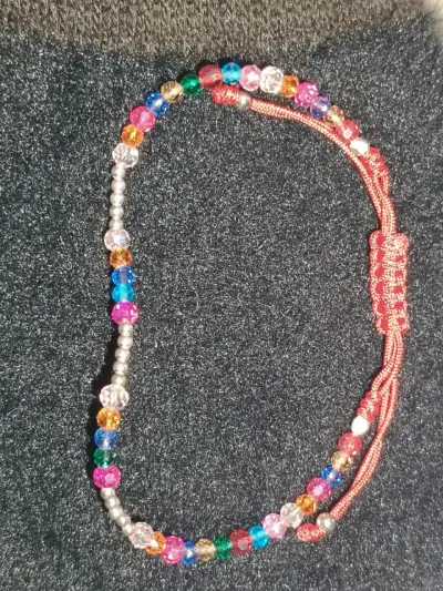 Pulsera de cuentas multicolor ajustable - miniatura 1