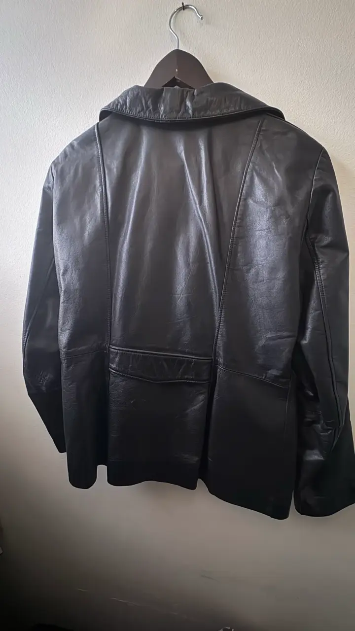 Chaqueta de cuero negro Luigi Colani - 2