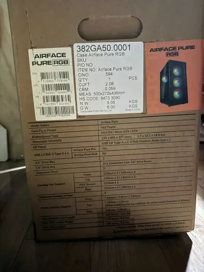 Gabinete Cougar Airface Pure RGB Negro - miniatura 2