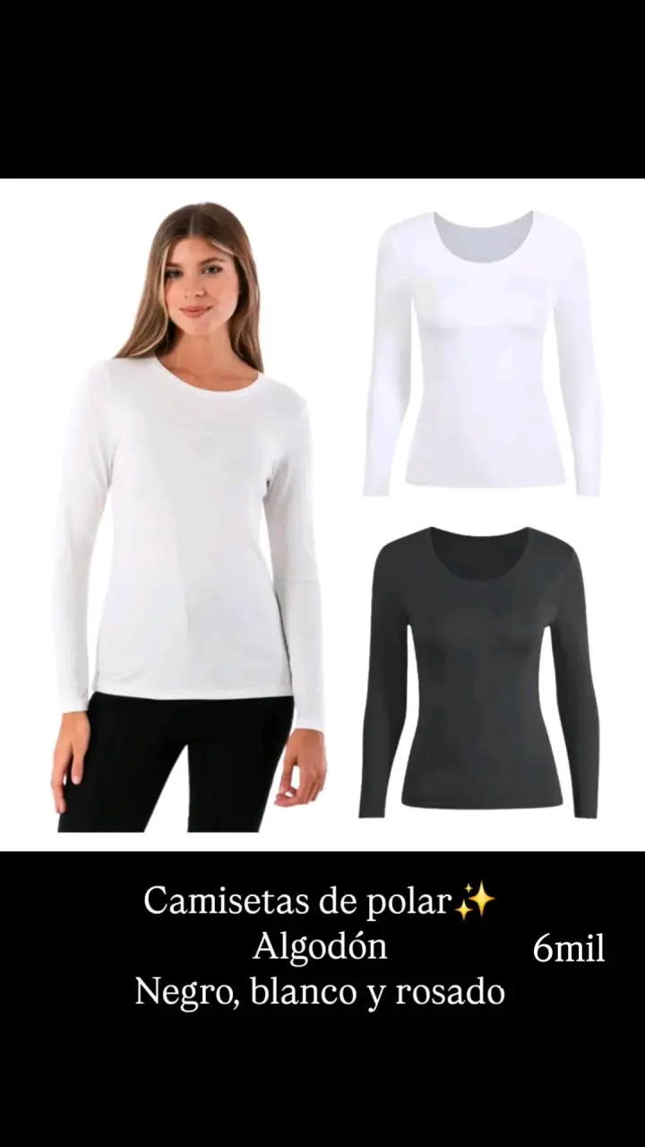 Poleras de polar algodón en varios colores