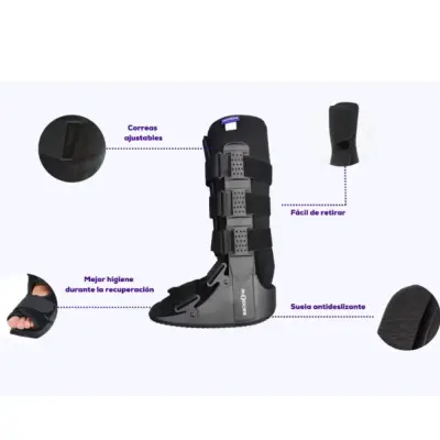 Bota ortopédica BackBone ajustable negra - miniatura 4