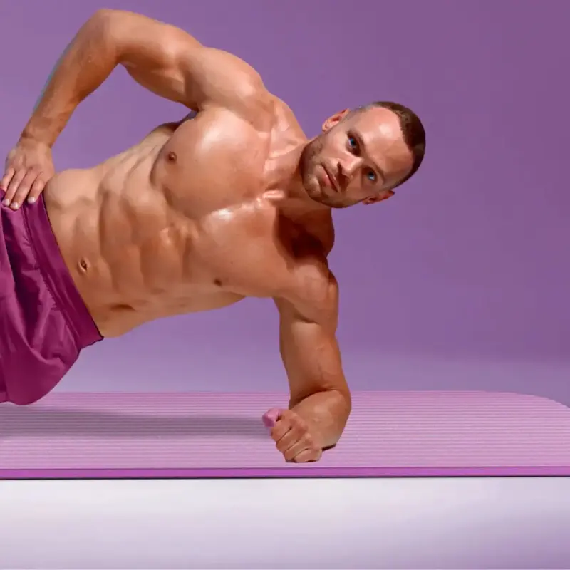 Colchoneta de yoga antideslizante morada - 4