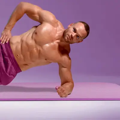 Colchoneta de yoga antideslizante morada - miniatura 4