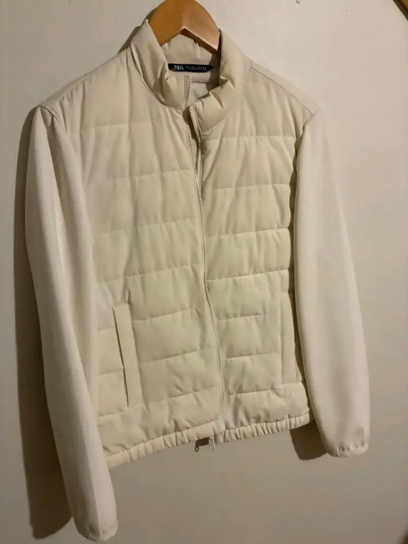 Chaqueta Zara ,acolchada beige para hombre - 3