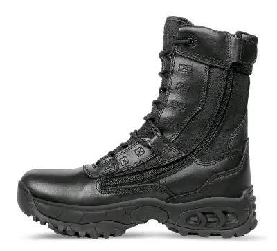 Botas tácticas negras de cuero y tela - miniatura 2