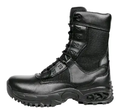 Botas tácticas negras de cuero y tela - miniatura 3