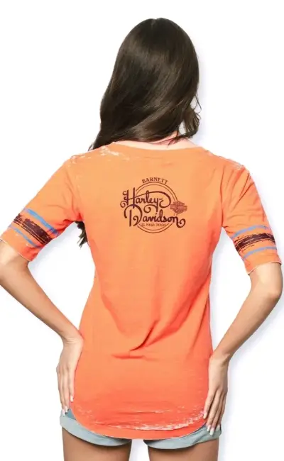 Polera Harley-Davidson naranja desgastada - miniatura 2