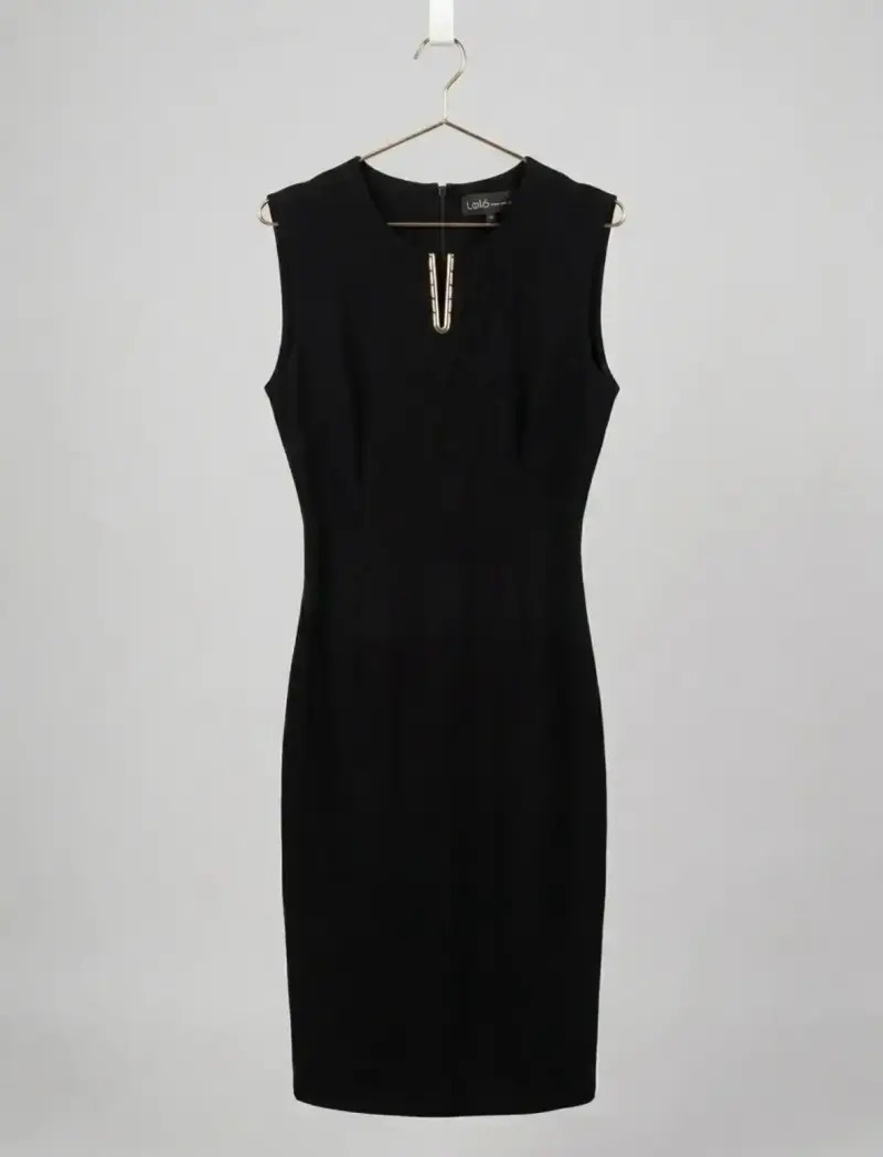 Abrigo beige Liola con botones dorados + Vestido - 4