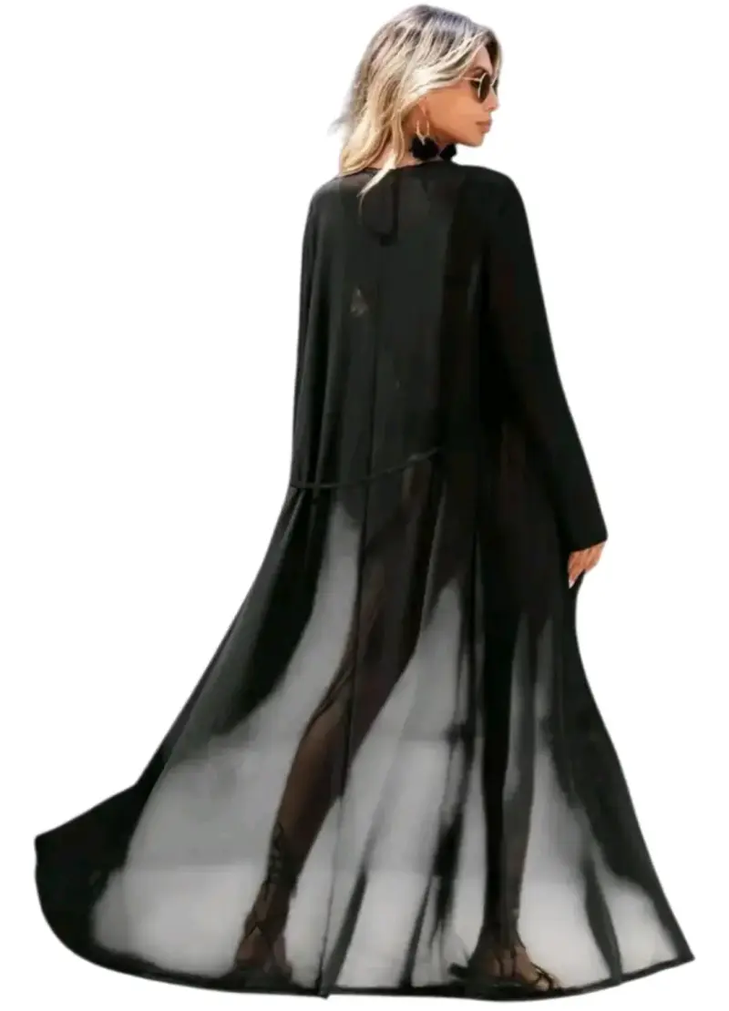 Tapado Largo, Transparente, Negro. - 2