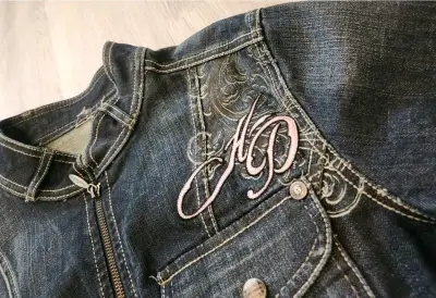 Chaqueta mezclilla bordada Harley Davidson mujer - miniatura 3