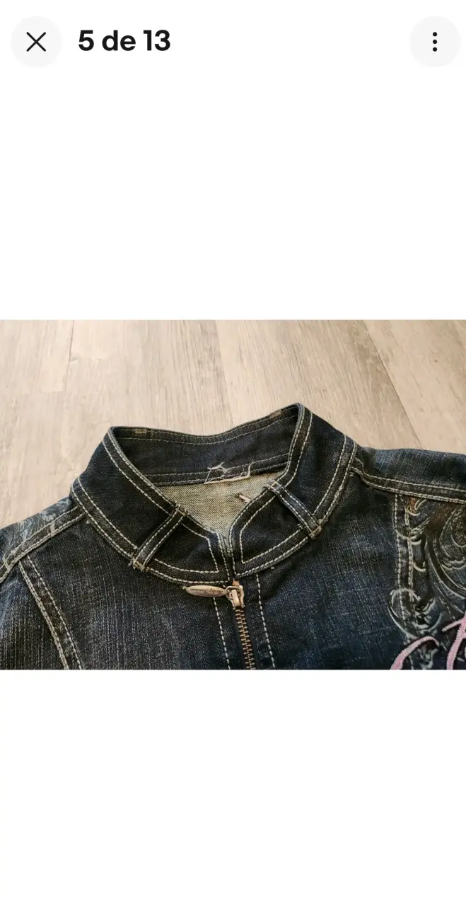 Chaqueta mezclilla bordada Harley Davidson mujer - 5