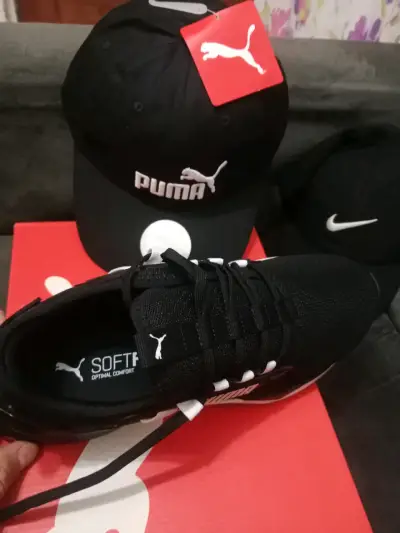 Zapatillas Puma negras con gorra a juego - miniatura 4
