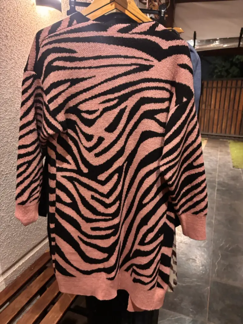 Cárdigan de punto con estampado animal print - 2