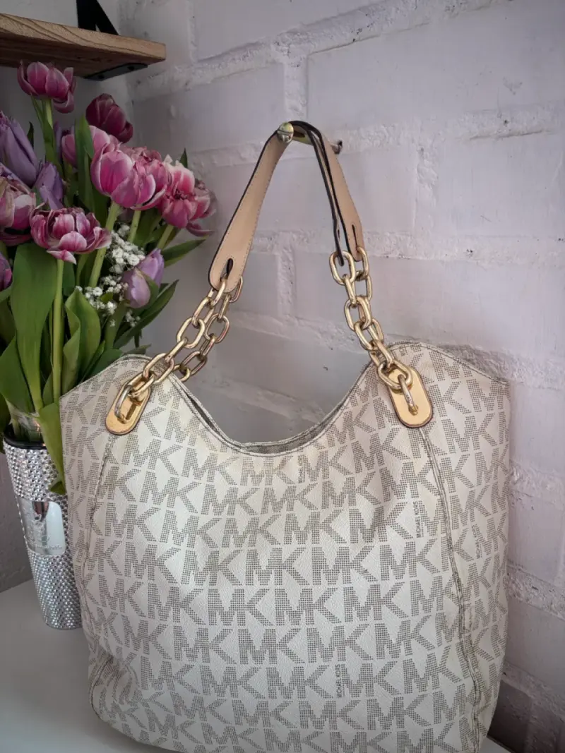Bolso Michael Kors beige con logo - 4