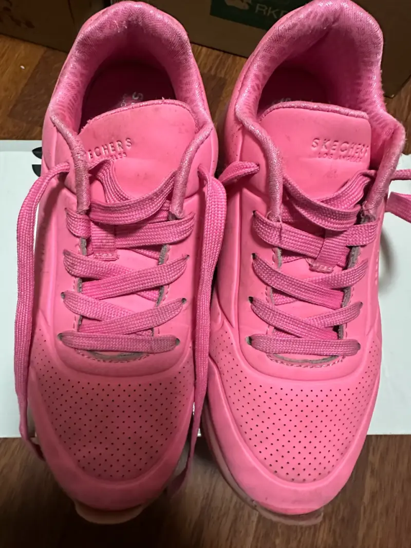 Zapatillas deportivas Skechers rosas para mujer - 5