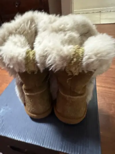 Botas de invierno con forro de lana beige - miniatura 2