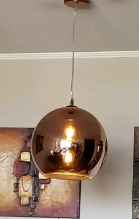 Lámpara colgante esférica de cobre - 1