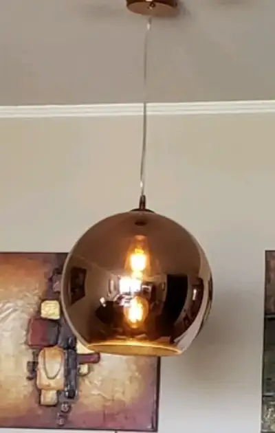 Lámpara colgante esférica de cobre - miniatura 1
