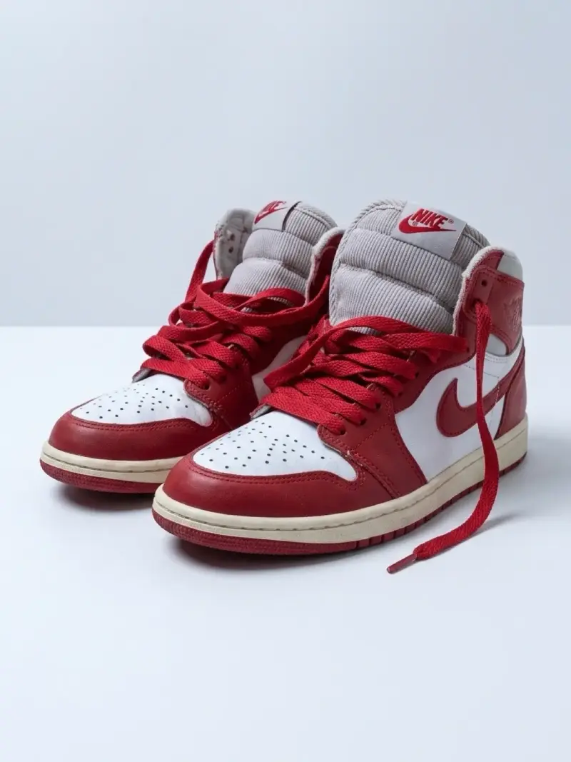 Zapatillas Nike Air Jordan rojas y blancas - 1