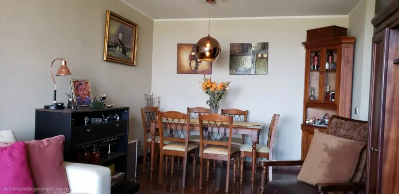 Juego de comedor de madera para 6 personas - 2