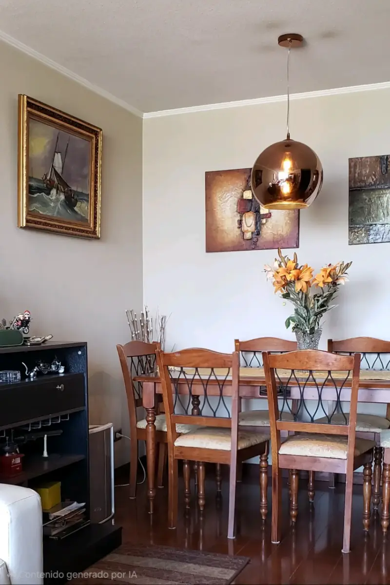 Juego de comedor de madera para 6 personas - 3