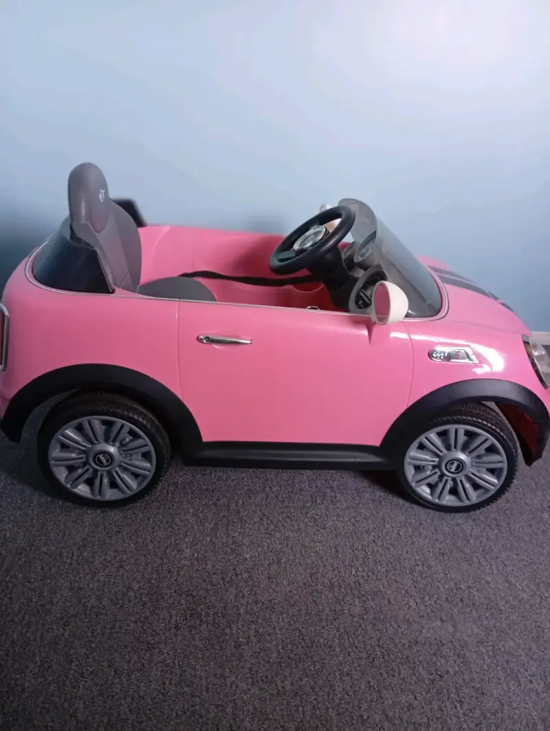 Auto eléctrico infantil Mini Cooper rosa - 1