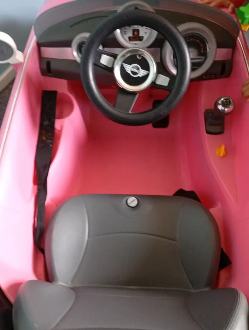 Auto eléctrico infantil Mini Cooper rosa - 2