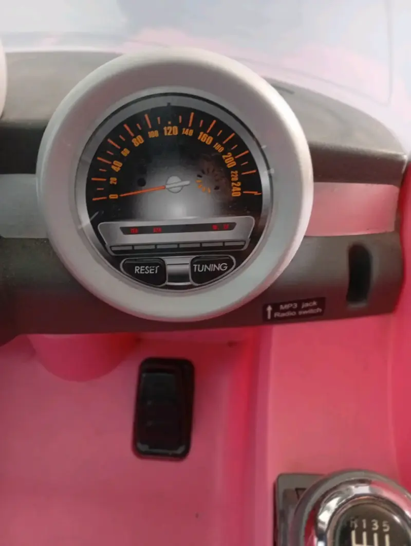 Auto eléctrico infantil Mini Cooper rosa - 4