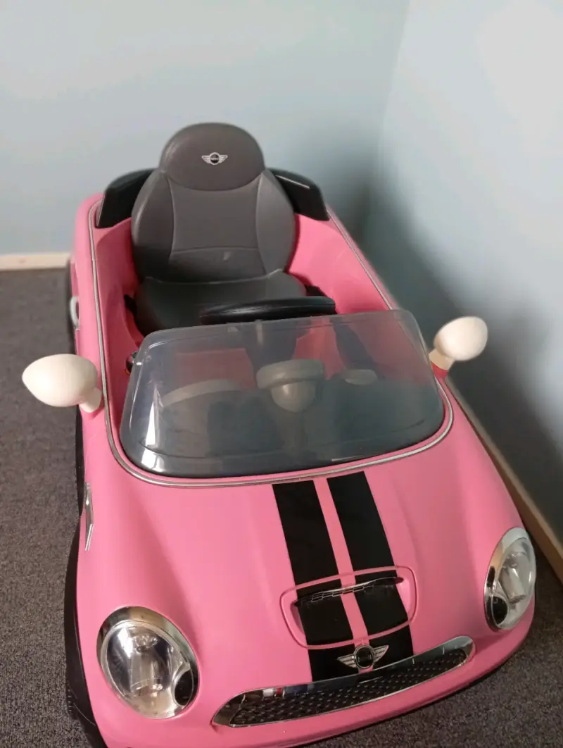 Auto eléctrico infantil Mini Cooper rosa - 6