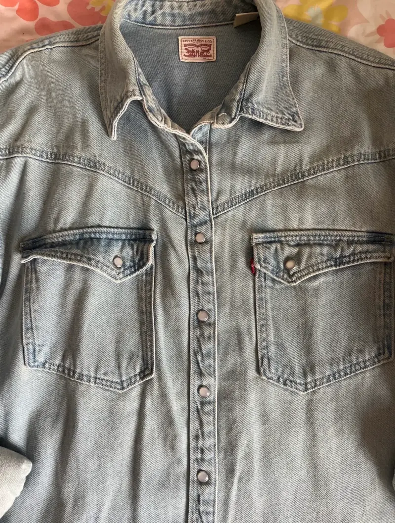Camisa de mezclilla Levi's azul claro - 3