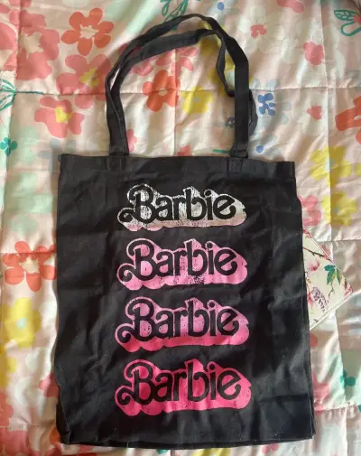 Bolsa tote Barbie negra con diseño retro - miniatura 1