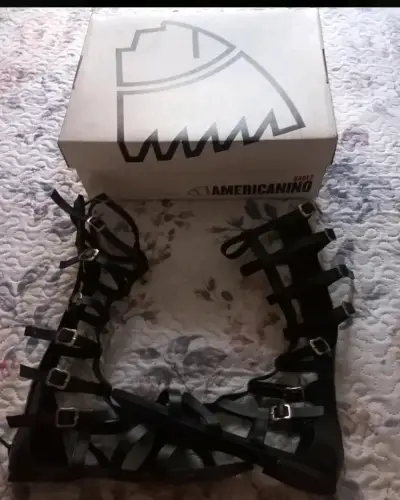 Sandalias gladiadoras negras Americanino - miniatura 5