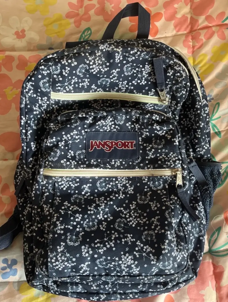 Mochila Jansport floral azul - 1