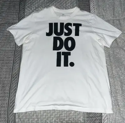 Polera Nike Just Do It blanca talla L - miniatura 1