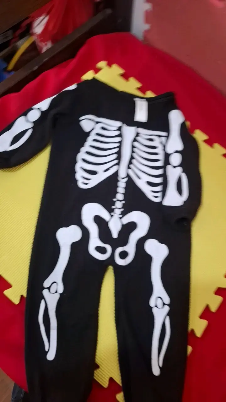 Disfraz infantil de esqueleto negro
