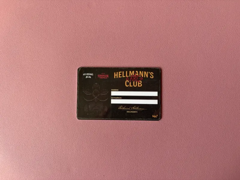Tarjeta Hellmann's Fire Club edición Stranger Things