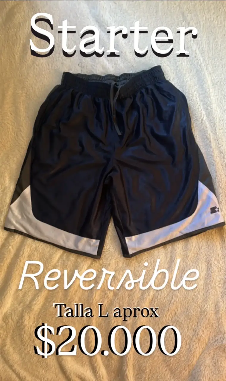Shorts deportivos reversibles Starter talla L - 1