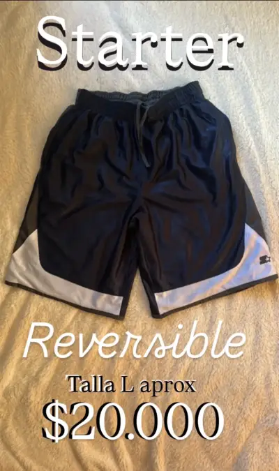 Shorts deportivos reversibles Starter talla L - miniatura 1