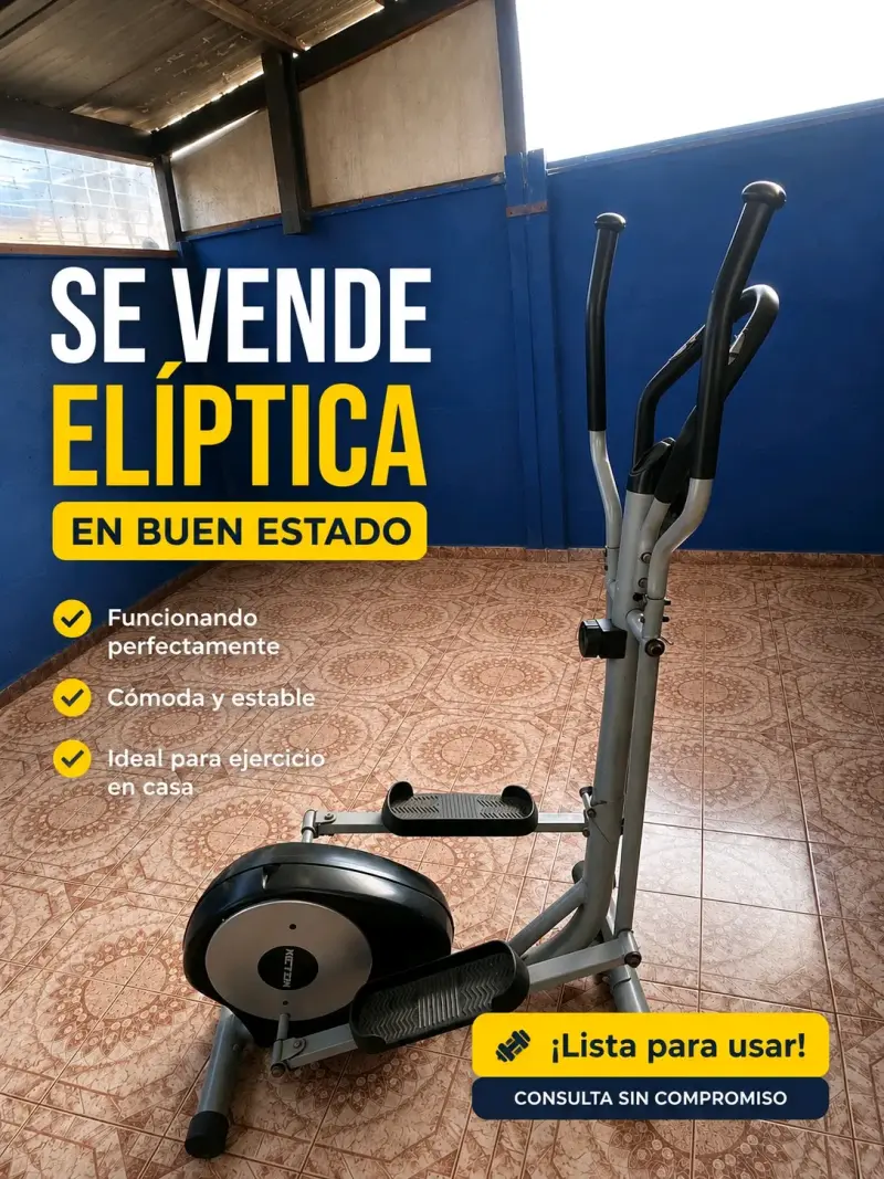 Elíptica en buen estado para ejercicio