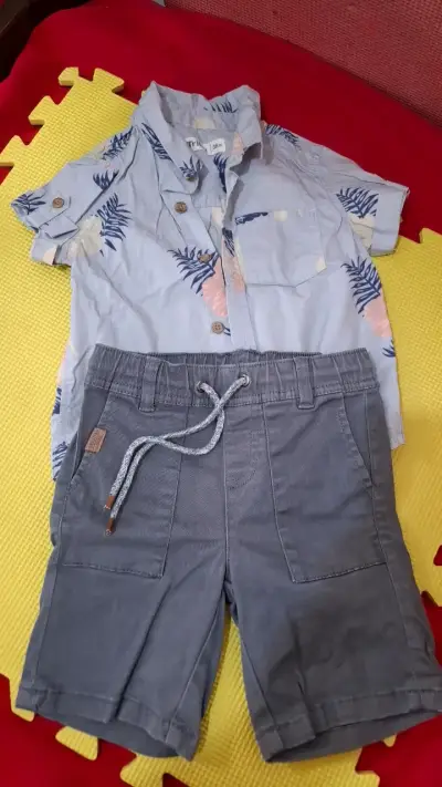 Conjunto infantil camisa y bermudas 36 meses - miniatura 1