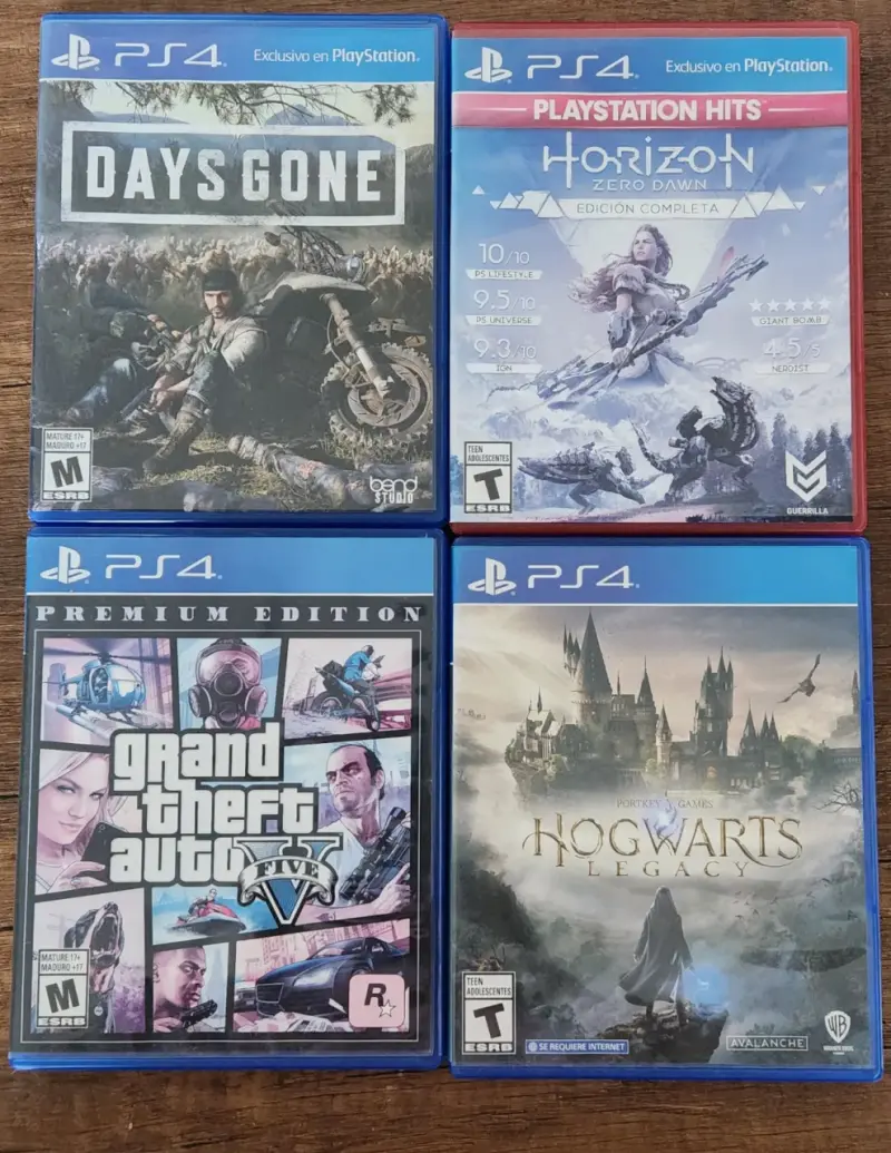 PS4 Slim 1TB + 2 controles + 4 juegos - 4