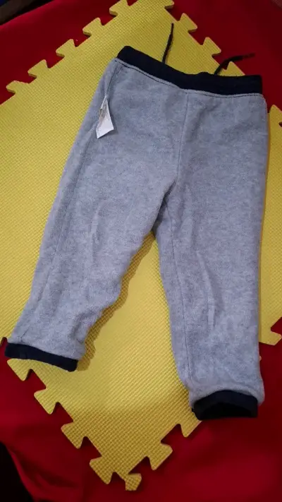 Pantalon de niño azul marino con cordón - miniatura 2